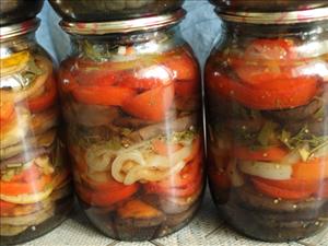 Фото рецепта «Баклажаны с помидорами и болгарским перцем»
