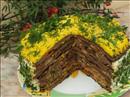 Пошаговое фото рецепта «Торт из печени Кроличье семейство»
