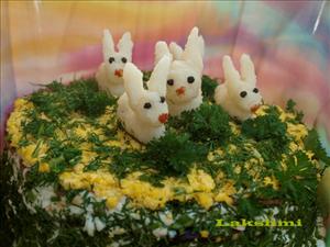 Фото рецепта «Торт из печени Кроличье семейство»