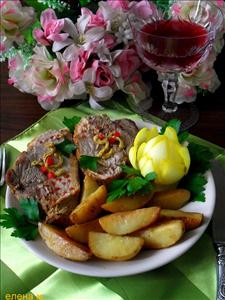 Фото рецепта «Запеченная свинина с ароматным картофелем Субботний ужин»