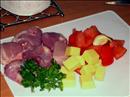 Пошаговое фото рецепта «Курица с сыром и помидорами в фольге»