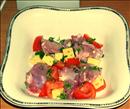 Пошаговое фото рецепта «Курица с сыром и помидорами в фольге»