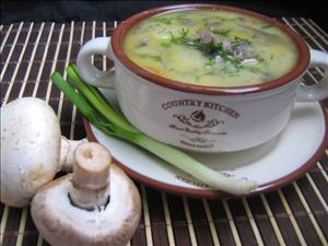 Фото рецепта «Сырный суп с шампиньонами»