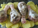 Пошаговое фото рецепта «Куриные ножки запеченные с картофелем»