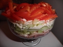 Пошаговое фото рецепта «Салат-коктейль Новогодний»