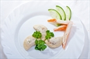 Пошаговое фото рецепта «Вареники с крабово-овощной начинкой»
