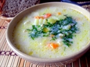 Фото-рецепт «Молочно-овощной суп с зеленью»