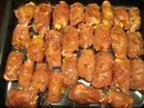 Пошаговое фото рецепта «Куриные рулетики с сыром и курагой»