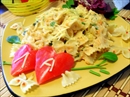 Пошаговое фото рецепта «Фарфалле с томатами, рикоттой и чесноком»