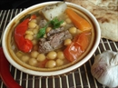 Пошаговое фото рецепта «Паровой нутовый суп с мясом и овощами»