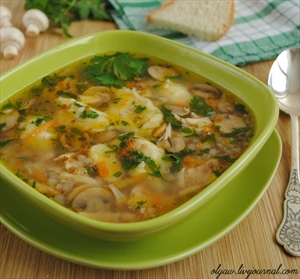 Фото рецепта «Гречневый суп с грибами и картофельными клёцками»