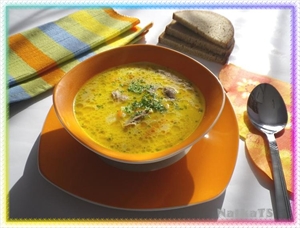 Фото рецепта «Суп с сердечками и плавленым сыром»