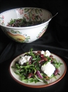 Пошаговое фото рецепта «Салат с фасолью, руколой и творожным сыром»