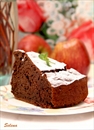Пошаговое фото рецепта «Быстрый пирог с шоколадом и яблоками»