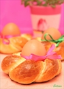 Пошаговое фото рецепта «Булочки с пасхальными яйцами»