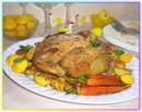 Фото-рецепт «Курица c картофелем и карамелизированной морковью»
