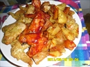 Пошаговое фото рецепта «Запеченные крылышки Вкусный острячок с картофелем»