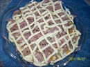 Пошаговое фото рецепта «Слоеный салат с картофелем, яблоками и лососем»