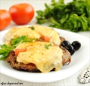 Пошаговое фото рецепта «Рубленый шницель с сыром и помидорами»