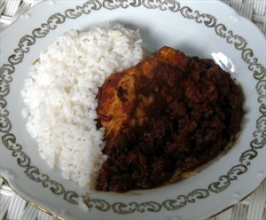 Фото рецепта «Моле де польо или мексиканская курица под шоколадным соусом»