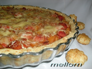 Фото рецепта «Сырный пирог с фасолью и беконом»