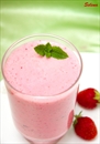 Пошаговое фото рецепта «Молочный коктейль с клубникой и мятой»