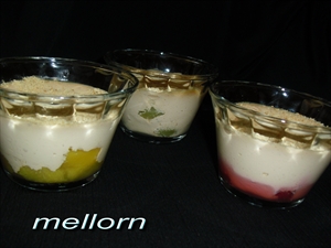 Фото рецепта «Десерт из запеченной ряженки с фруктами и ягодами»
