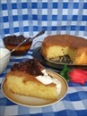 Фото-рецепт «Пирог из кускуса со сметаной и финиковым сиропом»