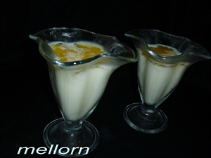 Фото рецепта «Молочно-цитрусовый десерт Апельсиновые брызги»