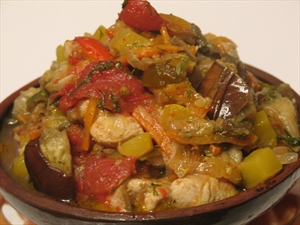 Фото рецепта «Овощное рагу с куриным филе»