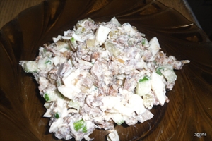 Фото рецепта «Салат из куриной печени с грибами»
