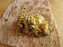 Пошаговое фото рецепта «Горячая закуска из лаваша с курицей и баклажанами»