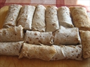 Пошаговое фото рецепта «Горячая закуска из лаваша с курицей и баклажанами»