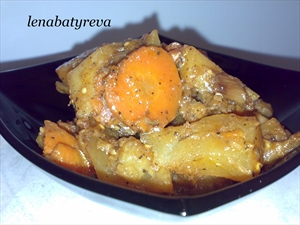 Фото рецепта «Гарнир из баклажан и картофеля»