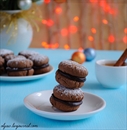 Пошаговое фото рецепта «Ореховое печенье с шоколадной прослойкой»
