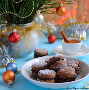Фото рецепта «Ореховое печенье с шоколадной прослойкой»