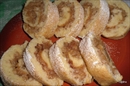 Пошаговое фото рецепта «Быстрый бисквитный рулет с яблоками»