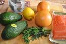 Пошаговое фото рецепта «Форель с авокадо и грейпфрутом»