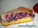 Пошаговое фото рецепта «Кукурузный пирог с творогом и черникой»