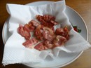 Пошаговое фото рецепта «Фетучини в грибном соусе с чипсами из бекона»