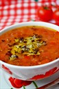 Пошаговое фото рецепта «Острый гречневый суп с помидорами и базиликово-пармезановой заправкой»