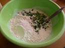 Пошаговое фото рецепта «Творожные оладьи с зеленью»