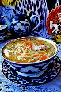 Фото рецепта «Куриный суп с домашней лапшой.(По мотивам узбекской кухни)»