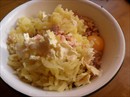 Пошаговое фото рецепта «Котлеты из лосося с кремом васаби и салатом из огурцов»