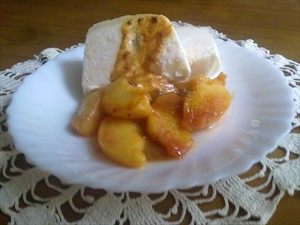 Фото рецепта «Парфе из йогурта с жареными персиками»