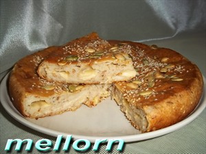 Фото рецепта «Пирог-кекс с тунцом и сыром»