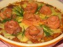 Пошаговое фото рецепта «Кабачковое суфле с копченой рыбой»