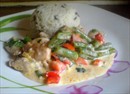 Пошаговое фото рецепта «Ароматное куриное филе с чесноком и кинзой»
