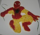 Фото-рецепт «Человек-паук для взрослых (закуска из сыра, яиц и помидора с чесноком)»