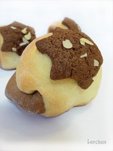 Фото рецепта «Cocoa marble cookie bread или Мраморные булочки»